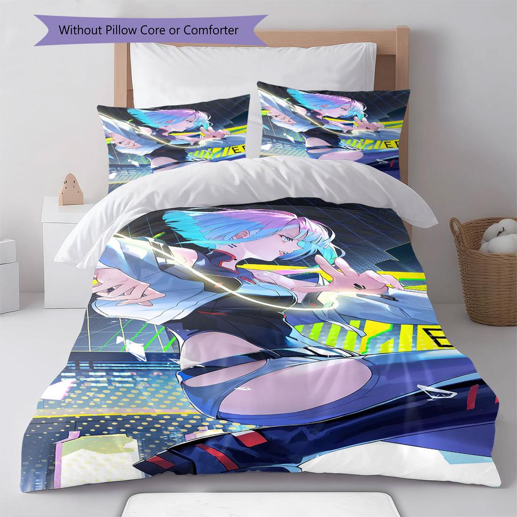 Lucyna Kushinada Pattern Bedding,Quilt Set Quilt Cover Pillowcase Home Birthday Gift(1 * duvet cover + 2 * pillowcase, without core)