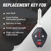 Black Plastic 4-Button Keyless Entry Remote Key Fob Replacement for Mitsubishi Lancer 2008-2015 (FCC:OUCG8D-625M-A P/N:6370A477)