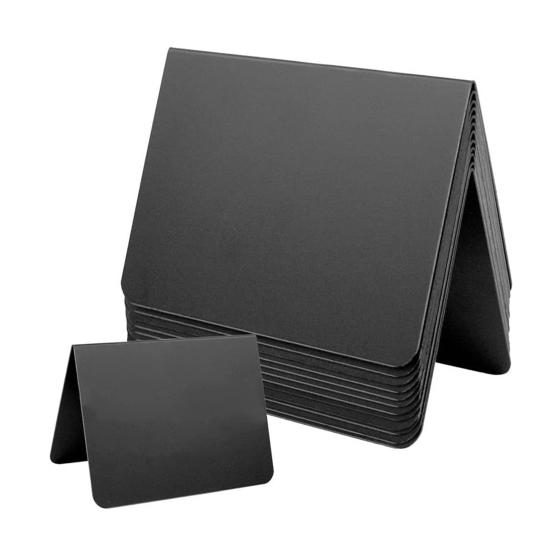 12Pcs Small Blackboard Signs Food Buffet Reusable Mini Chalkboards with White Pen