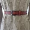 Simple Waist Belt With Lingge Design And Alloy Buckle For Casual And Attire Work