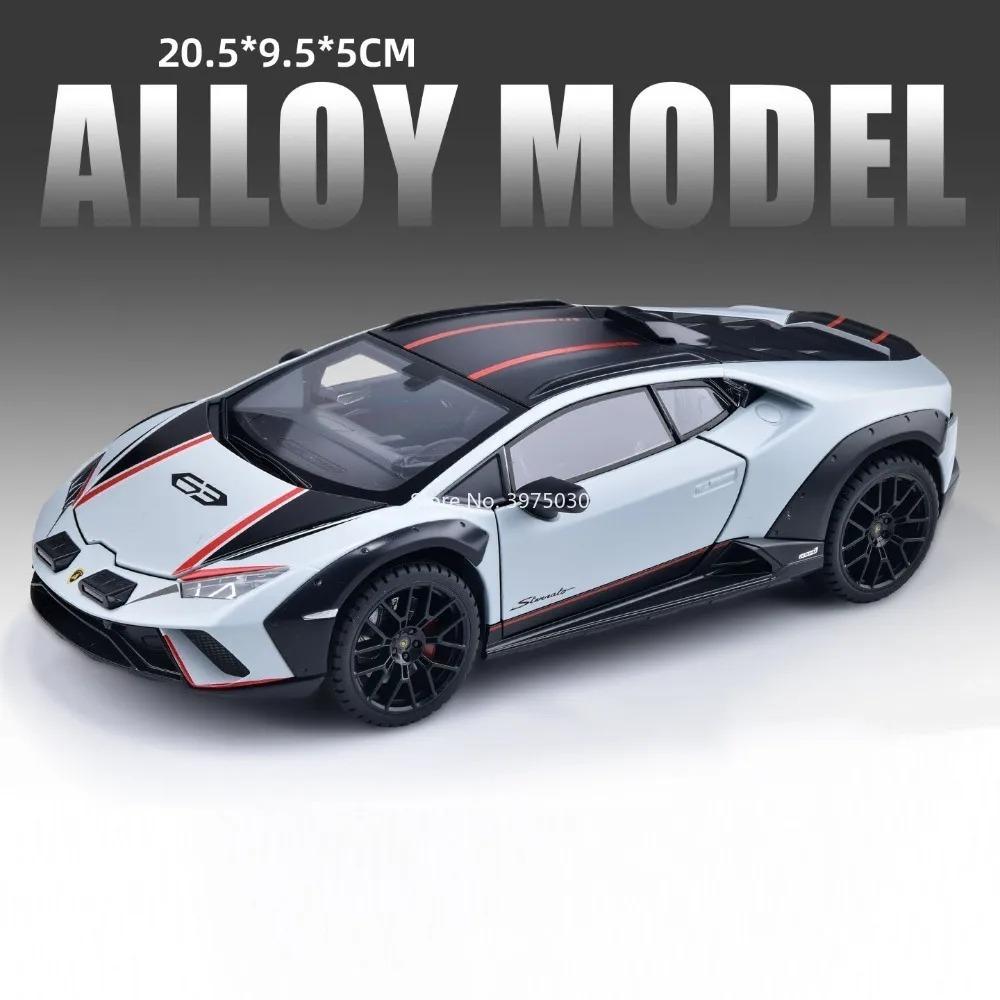 1:24 Tourbillon Huracan Sterrato Cars Alloy Toys Diecast Models Wheel Pull Back Doors Opened Sports Car Light Music Cars Boy Toy