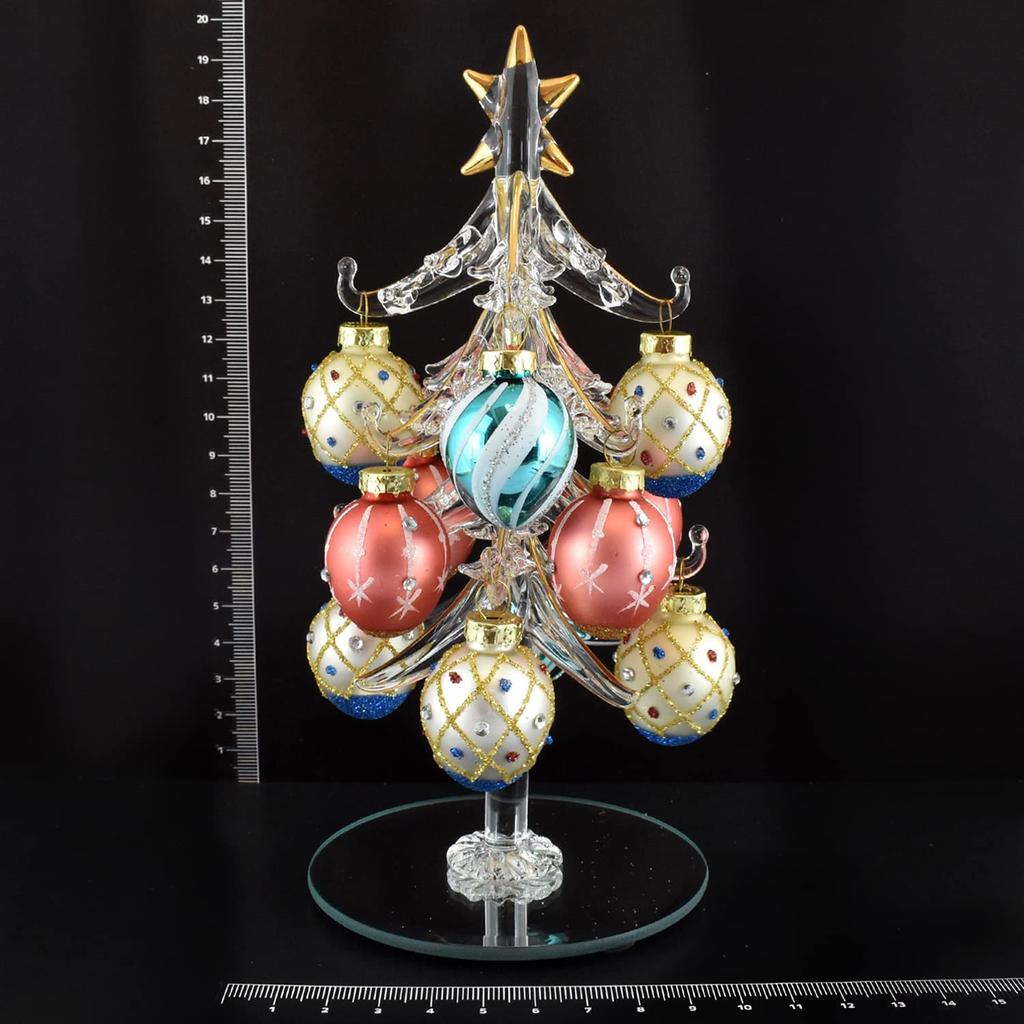 Four Cart Cute Handmade Glass Drop Tree Milky