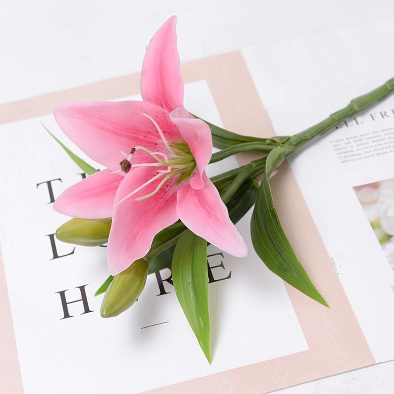 3d Fake Lily Flower Handcraft For Photography Wedding And House Decoration