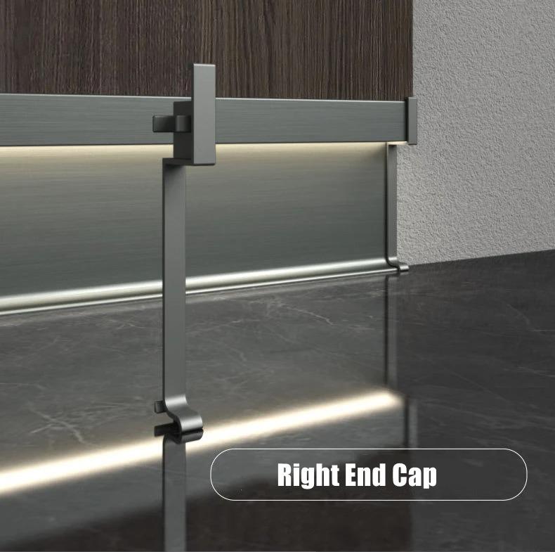 

Аксессуары для плинтусов H40/60/80 мм Соединитель для светодиодного алюминиевого профиля Плинтусная лента Внутренний внешний уголок Заглушка H80mm Grey