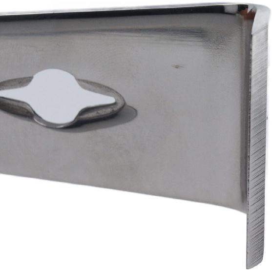 Hardened 3Cr13 Stainless Steel Pry Bar Tool Utility Heavy Duty Claw Bar Flat Pry Bar with Chisel Tips 4 Gauge Hex Hole for Woodworking Beekeeping Car