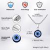 Vnox Evil Eye Pendant Necklace for Men Women, Waterproof  Stainless Steel Twisted Chain Turkish Eye Charm Collar Jewelry Gifts