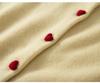 Heart Button Cashmere Round Neck Knit Cardigan - Autumn/Winter Collection