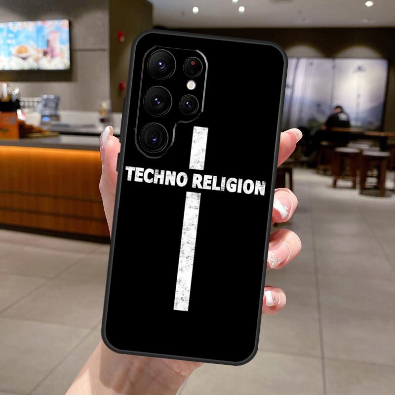 Techno Music Phone Case For Samsung Galaxy S25 S24 S22 S21 Ultra S23 FE S9 S10 S20 Plus S24 FE Soft Cover