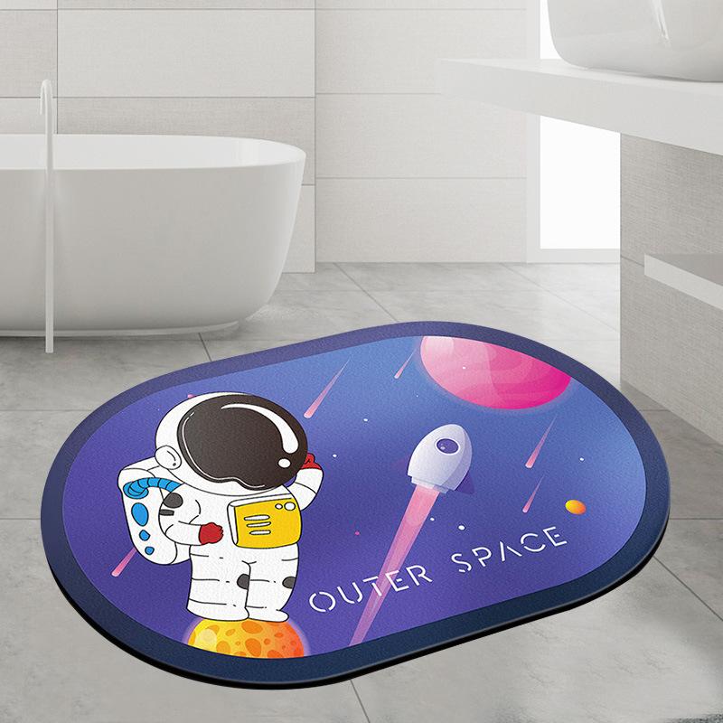 Diatom mud floor mat, absorbent mat, non-slip cushion, bathroom bathroom door foot mat, bathroom quick-drying mat carpet