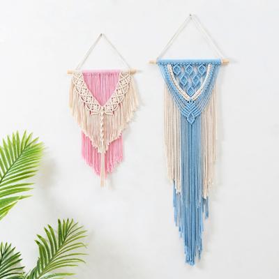 Makramee Wandbehang, Boho Makramee Wanddeko Quaste Böhmisch Handgefertigt Gewebt Makramee Wandkunst Dekor für Schlafzimmer Wohnzimmer Badezimmer Kinderzimmer