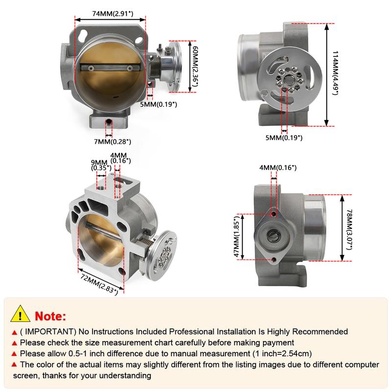 RASTP-72MM Forge Intake System Throttle Body For K-Series K20 K24 RBC/RRC/PRB/PRC Performance Intake Manifold RS-THB036
