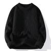 Men's Vintage Crew Neck Sweater Green Fashion Clothing Autumn/Winter Pullover Top Men's Knit Sweatshirt