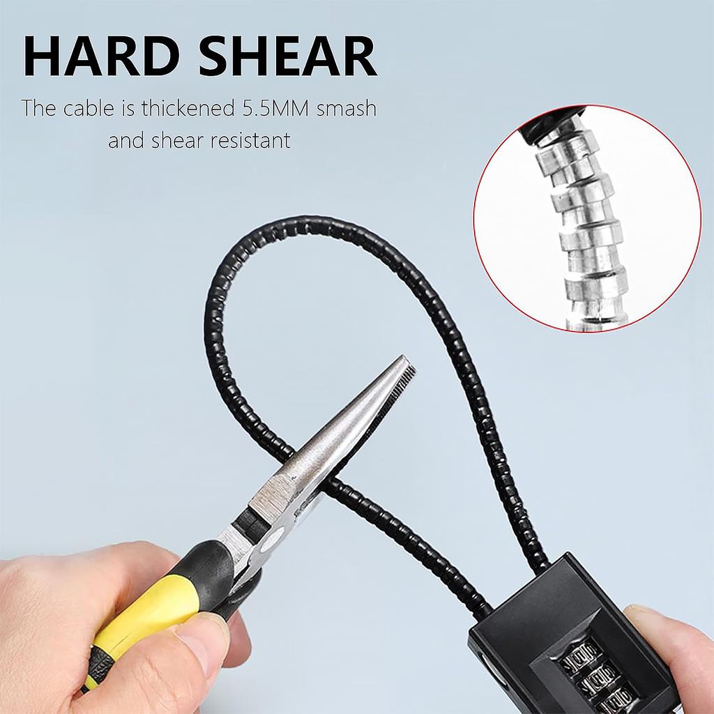 3 Digit Combination Lock,Combination Cable Lock - Scratch-Resistant Paint Finish for Home Locking and Safety