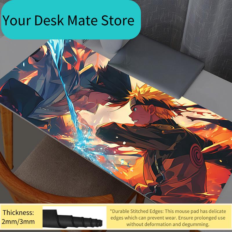 Naruto Sasuke Mouse Pad Anime Gaming Accessories Large Carpet Gamer PC Computer Mouse Pads Keyboard Desk Mat Mausepad