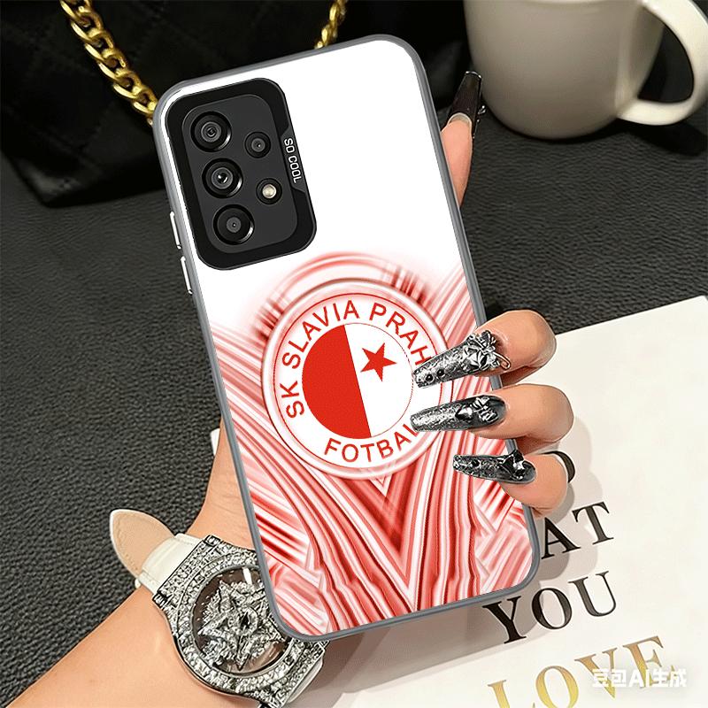 Sk Slavia Praha Czech Republic Shockproof Phone Case for Samsung A17 A16 A15 A14 A37 A57 A36 A56 A26 A35 A55 A25 A34 A54 A24 A13