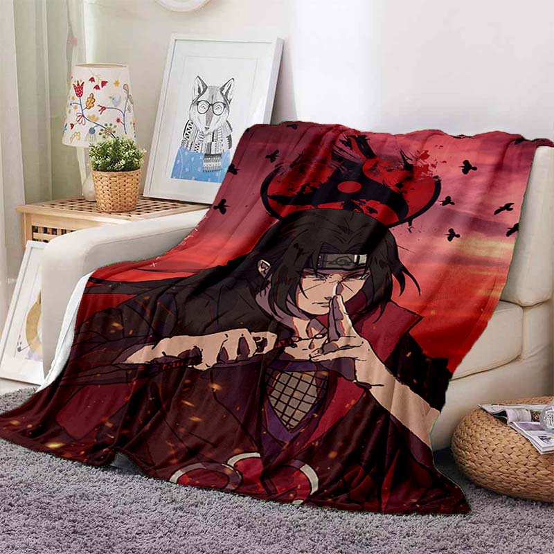 NARUTOUzumaki Naruto anime print blanket, warm and comfortable flannel blanket, suitable for bedrooms, sofas, beds, chairs, picn