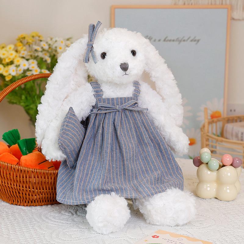 

Спокойной ночи Плюшевая игрушка Зайчик - Милый Морковный Кролик в Цветочном Платье, Успокаивающий Спутник для Сна для Девочек 40cm 0.3kg