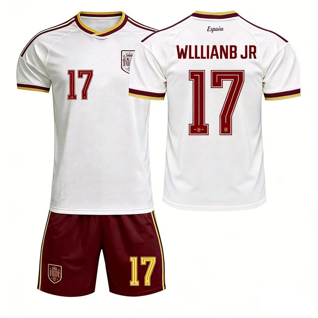 2627 US, Canada and Mexico World Cup Spain Away No. 19 Yamal Jersey 17 Williams Football Jersey Suit Men's