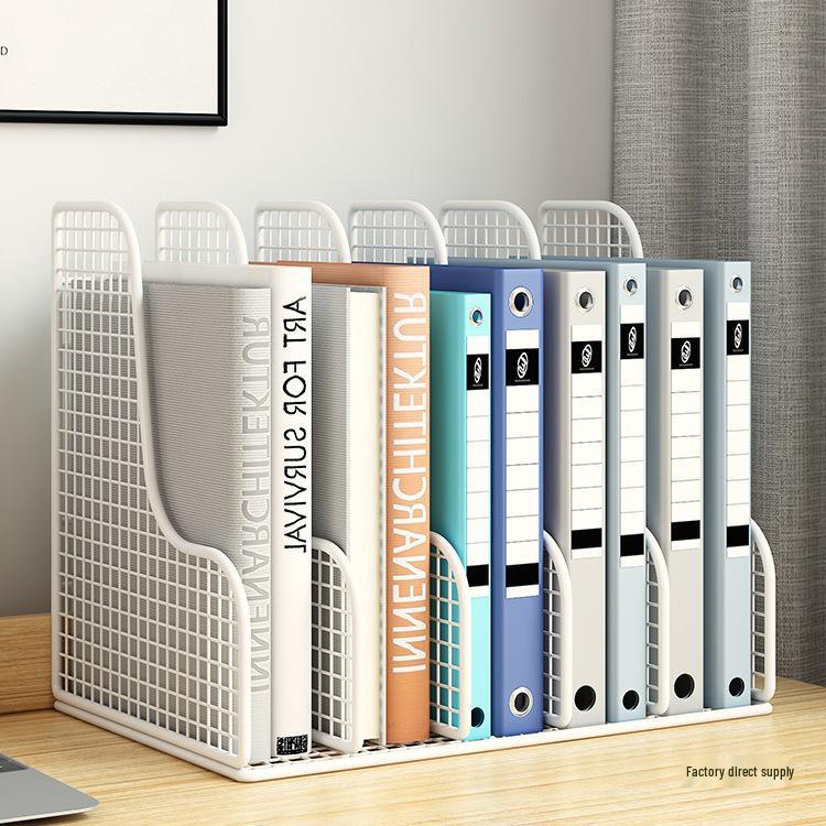 Four-Tier A4 Metal File Organizer and Bookcase