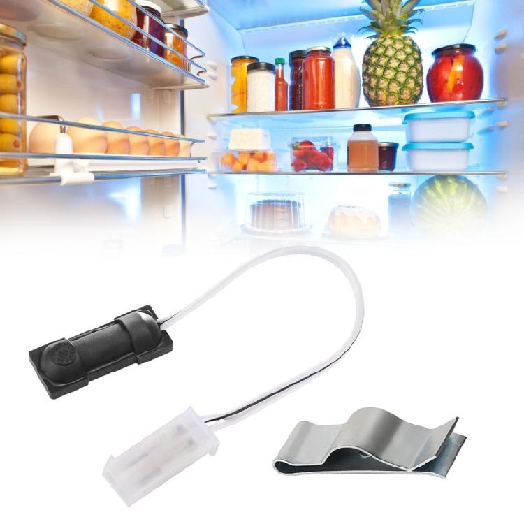 Kühlschrank-Thermistorklammer-Kit für Wohnmobil-Kühlschrankreparatur, 629409 Sensorersatz mit Steckverbinder-Kabelbaum und Maßangaben zur Überprüfung
