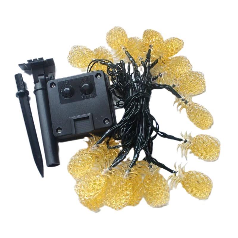 Różowo-złote LEDowe girlandy dekoracyjne z ananasami