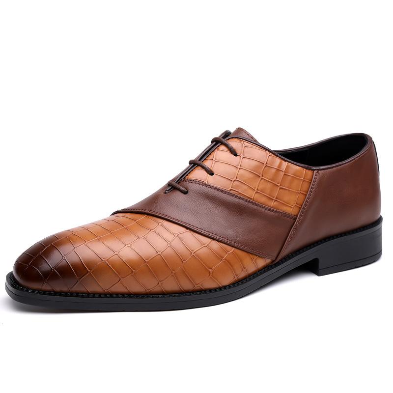 Fashion Big Size Cow Leather Derby Shoes for Men Designer Spring Autumn Soft-soled Casual Men's Shoe Fashion Business Male Dress Shoes