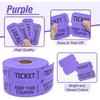500 Raffle Tickets Double Roll, Raffle Tickets Roll with Name and Phone Number, for Raffle, Events, Class Reward Door Prize Halloween Party (Purple)