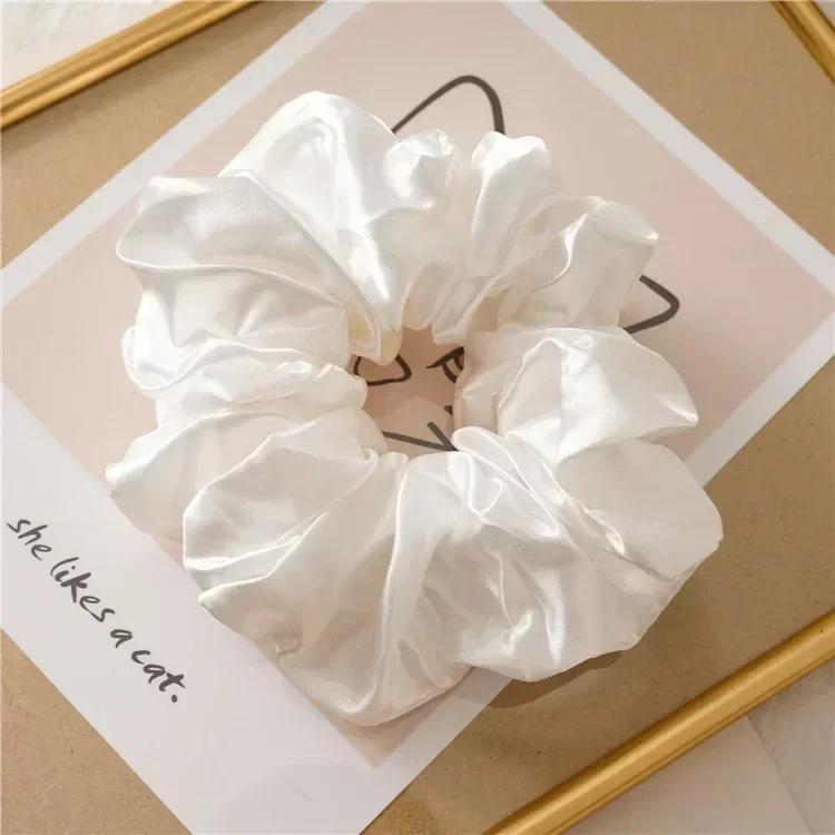 Sweet Temperament Fashion Exaggerated Hair Band Hair Accessories Retro Wrinkle Chiffon Scrunchies for Women Girls