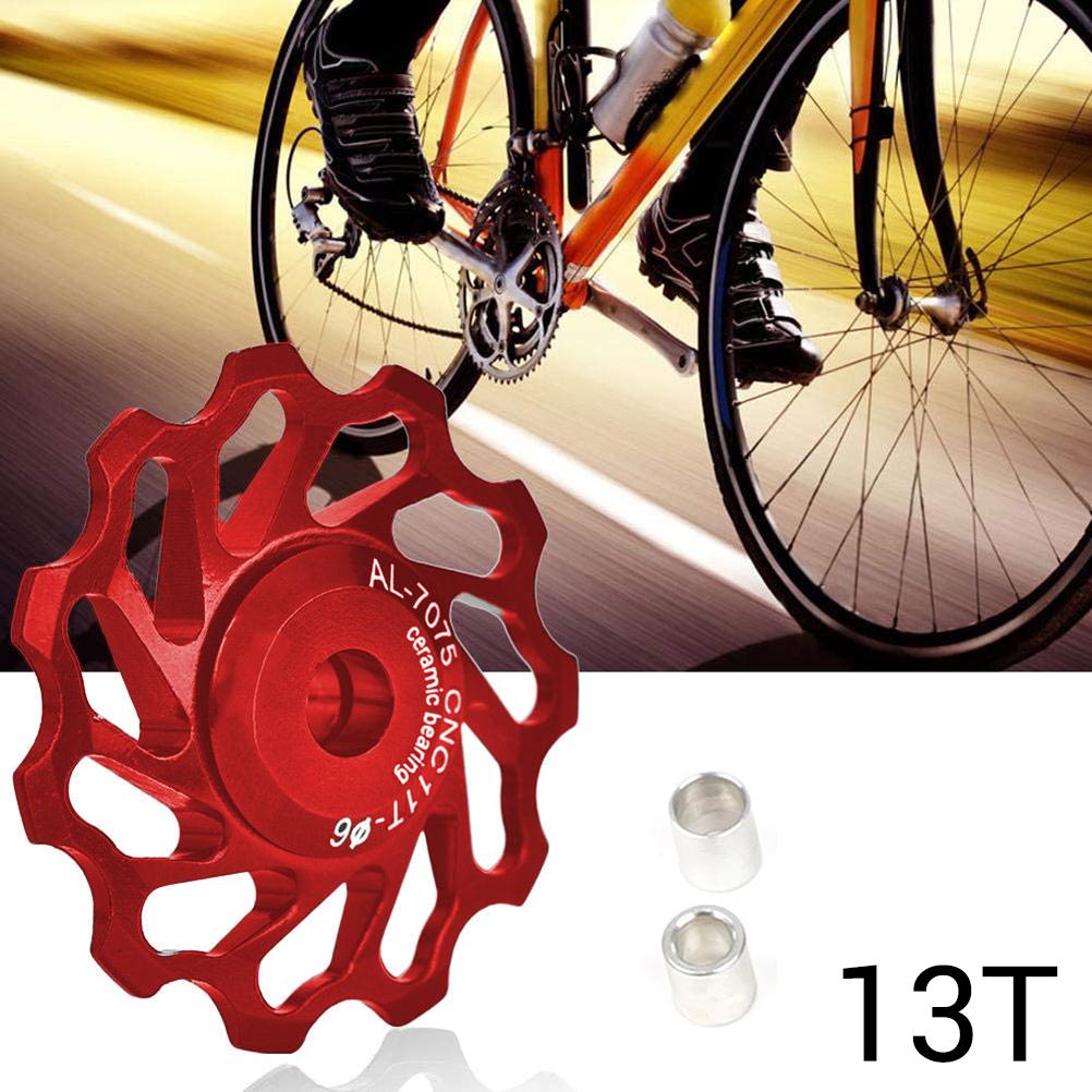 MTB Road Bike Ceramic Pulley 7005 Aluminum Alloy Rear Derailleur 11T 13T Guide Wheel Guide Pulley Bearing