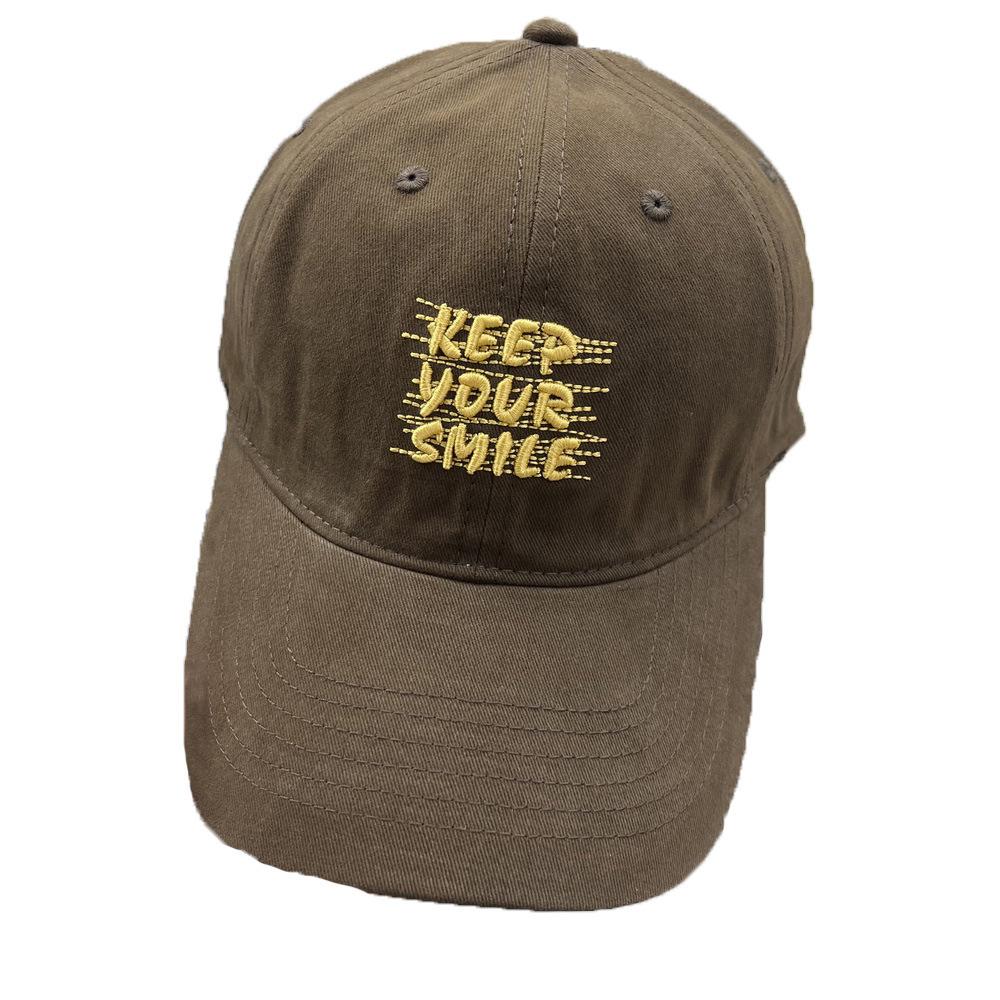 New High quality Pure Cotton Baseball Cap for Female Student Couples Bent Brim Sports Hat Korean Style Versatile Baseball Cap for Men