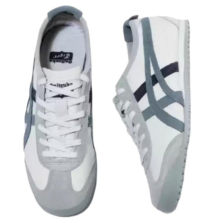 Onitsuka Tiger MEXICO 66 Fabric Slip Resistant Low top Casual Shoes Unisex White Gray 1183C076-300