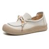 Damen Loafer Echtes Leder Neue Schnürer Damen Sneaker Große Größen Freizeit Ballerinas Bootsschuhe Damen