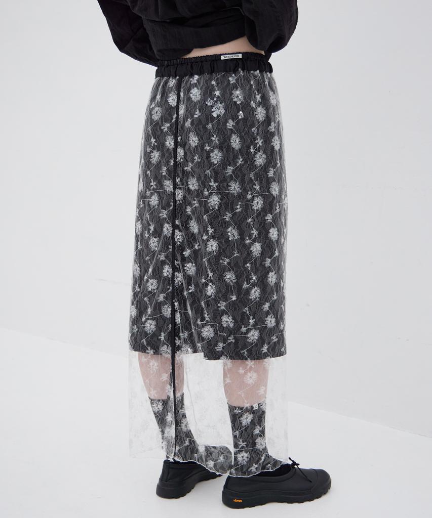 Leuba Light Glow Layered Skirt Set - Black
