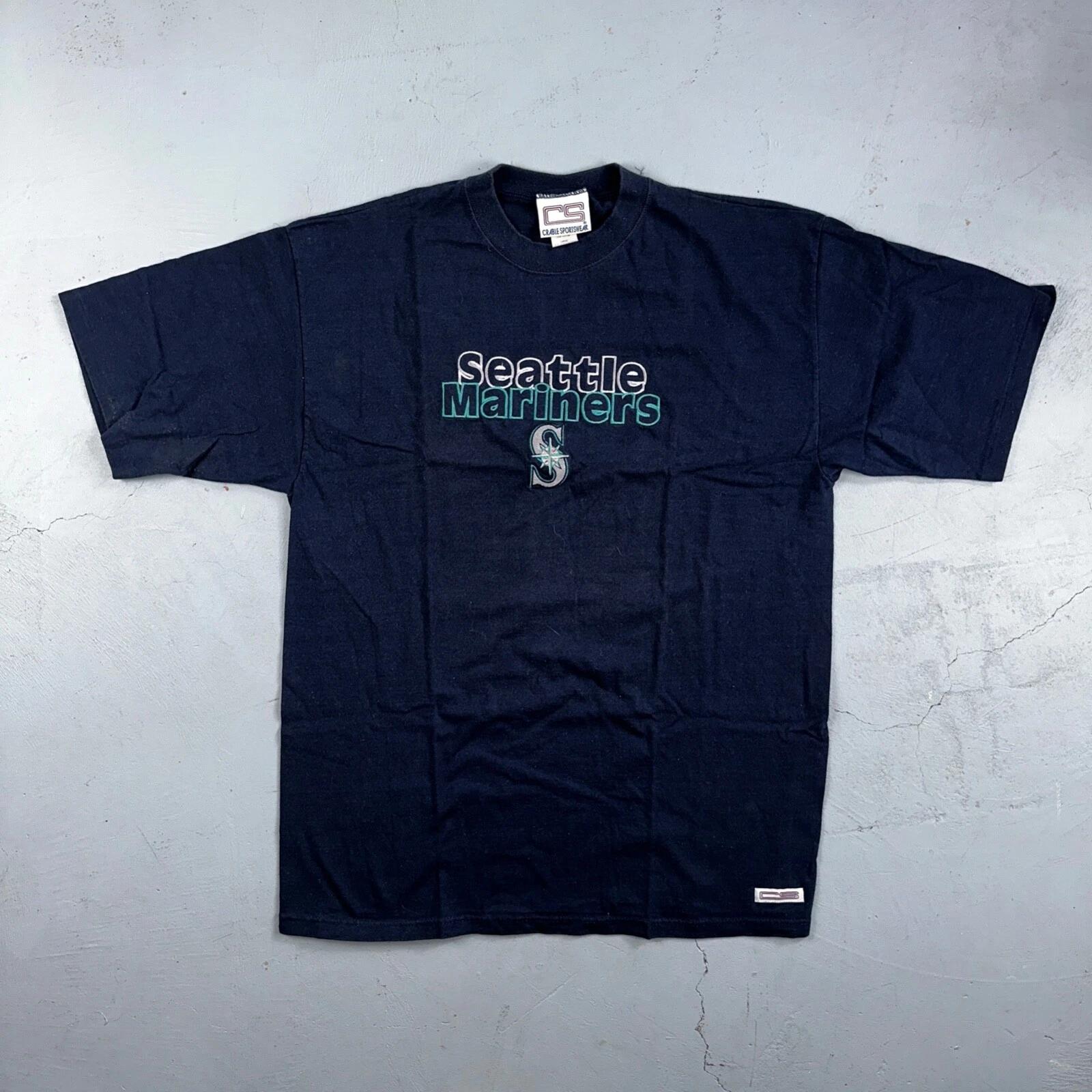 Seattle Mariners Crable Sportswear VTG T Shirt MLB Baseball 90s Single Stitch 2XL