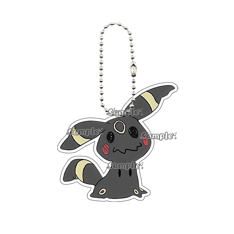 Creative Anime Eevee Leafeon Glaceon Umbreon Jolteon Anime Double-sided Printing Acrylic Keychain Key Ring Jewelry  Accessories