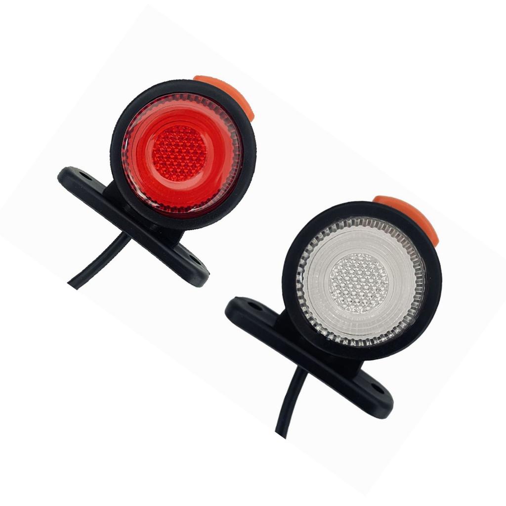 1 Pair Truck Side Marker Light Rear Brake Stop Lights Universal for Trailer Replacement Side Marker Indicator Lamps