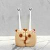 A Cute Capibala Manual Toothbrush Storage Base Bracket Suitable for Fashionable Couples Bathroom Ceramic Bow Toothbrush Holder