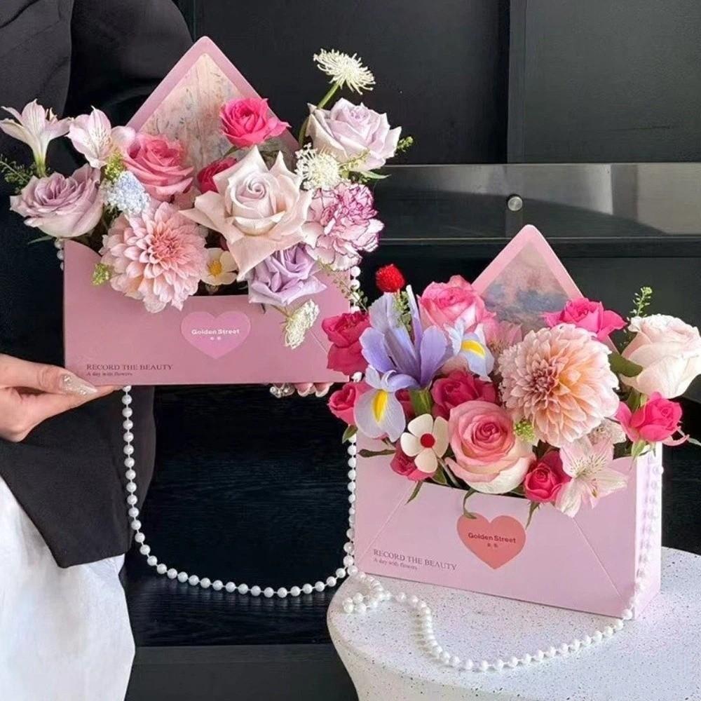 5 Pieces Romantic Flower Gift Box Paper Gift Wrapping Box Floral Arrangement Box Graduation Event