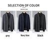 Men's Winter Woolen Coat with Mink Fur Collar and Duck Down Liner