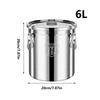 Stainless Steel Food Containers Airtight Leak-Proof Stainless Steel Flour Rice Cereal Storage Container For Flour Grain Bread