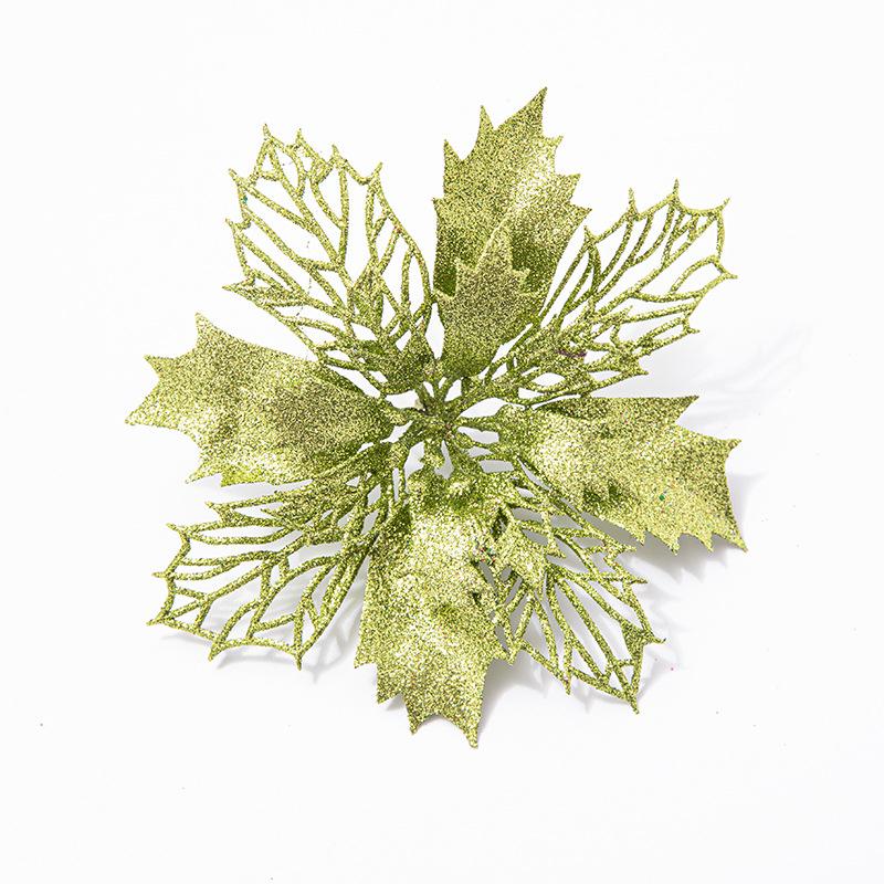 5/10 Stück Weihnachtsdekoration Künstliche Blumen 11CM Weihnachtsbaum Anhänger Ornamente für Heimdeko Navidad Neujahr 2026 Girlande