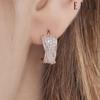 [ELLE Jewelry] 14K GF Bold Rhinestone One-Touch Ring Earrings ELGPEE535