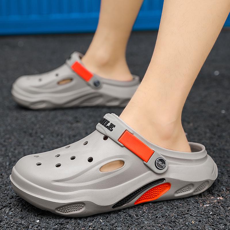 

Мужские быстросохнущие пляжные сандалии EVA — нескользящие сандалии для отдыха на открытом воздухе с поддержкой свода стопы, легкая обувь для сада/бассейна для летних путешествий 45 серый