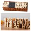40Pcs/Set Elegant English Pattern DIY Stamp Beautiful Handmade Wood Craft Stamp for