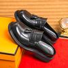 Men Tassel Shoes Black PU Thick Sole Anti slip One Step Step Business Brand Half Slippery Leather Shoes 38-46 Men Shoes