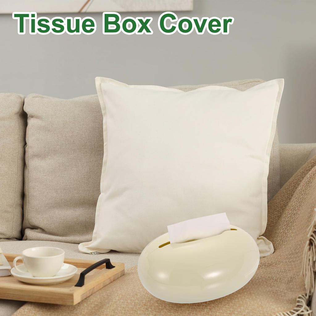 Uxcell Round Tissue Box Cover with Lid, Toilet Paper Holder for Bathroom, Bedroom, or Dresser, Black
