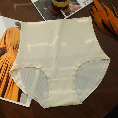 Intimo da donna in seta di gelso antibatterico a vita alta addome restringente sollevamento fianchi slip elastici e traspiranti