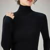 Women's 100% Fine Wool Turtleneck Sweater - Seamless, Machine Washable, Slim Fit for Autumn & Winter