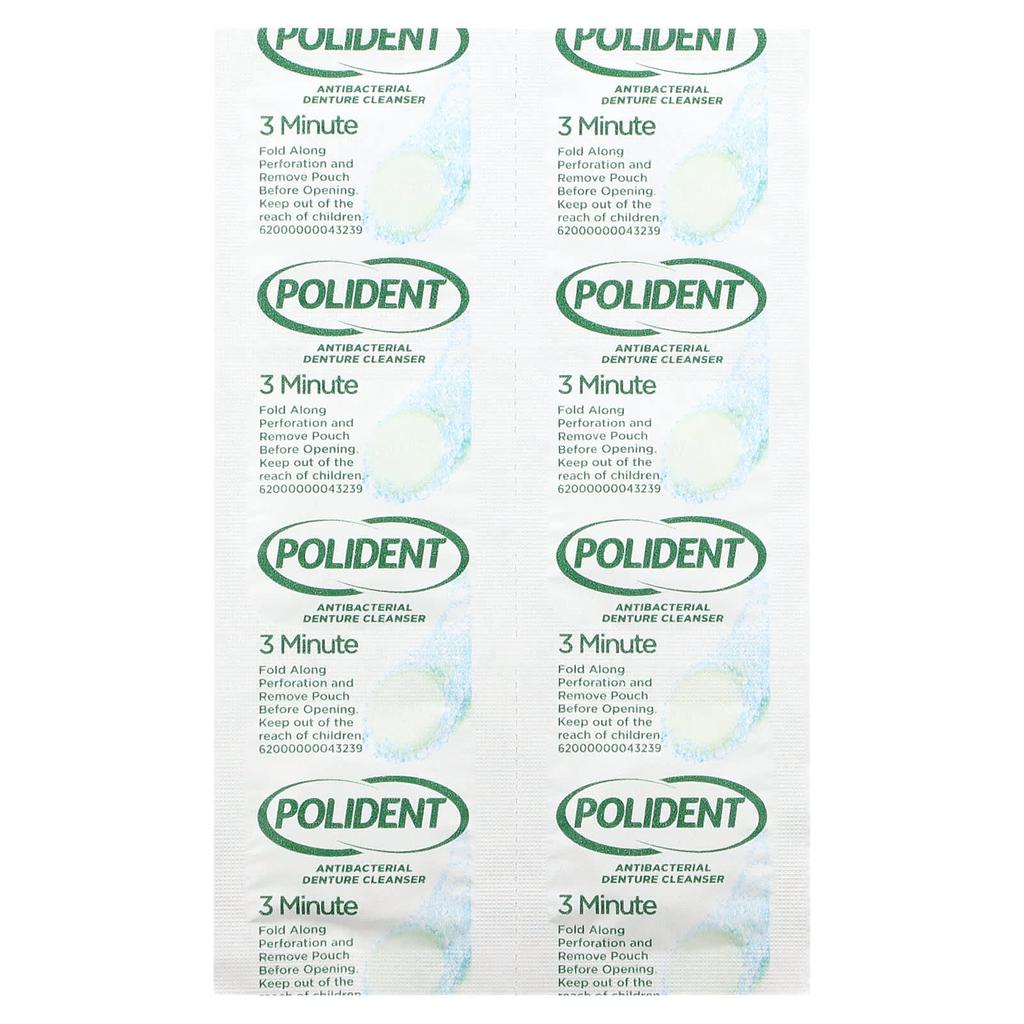 POLIDENT Sterilizační čistič zubních protéz, 84 tablet