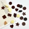 Simulation Chocolate Cookies Hot-Selling Nail Art Decorations Mixed Cute Round Cookies and Pentagram Nail Art Decoration Material Kit